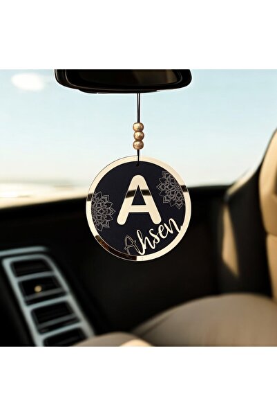 HippoDeco Kişiye Özel Pleksi Ayna Ahşap Dikiz Aynası Süsü | Araba İçin İsimli...