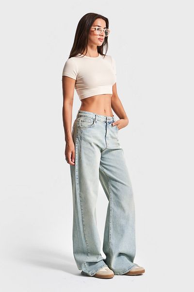 its basic Blugi de damă T.Kot Color 4s5-32 Lycra țesătură elastică Blugi de denim de mărime mare