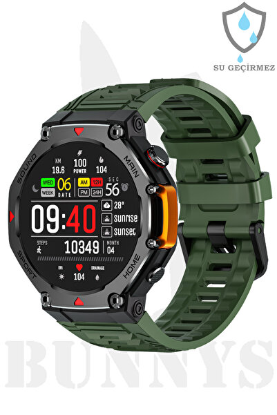Bunnys Samsung Galaxy M22 Uyumlu Su Geçirmez Akıllı Saat Uzun Sarj Süresi