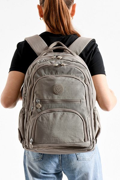 Just Polo Unisex Waterproof Imported Crinkle Fabric School Business and Travel Backpack with Laptop Compartment