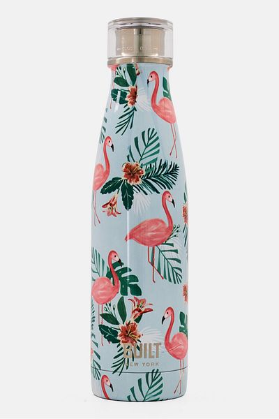 Built Flamingo Double Walled Stainless Steel Water Bottle 480ml, Multicolor