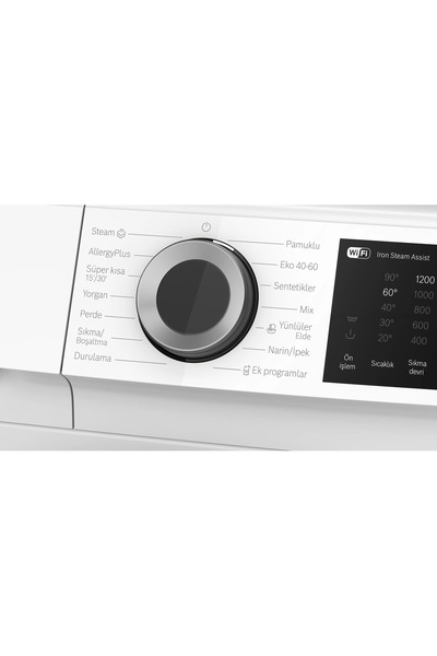 Bosch WGK252Z0TR 10 Kg 1200 Devir Serie 6 Beyaz Çamaşır Makinesi