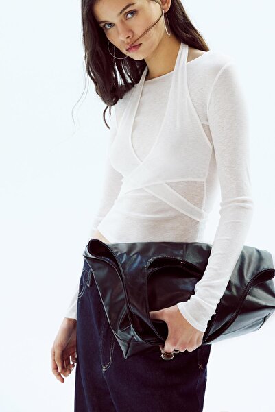 Pull & Bear Suni deri shopper çanta