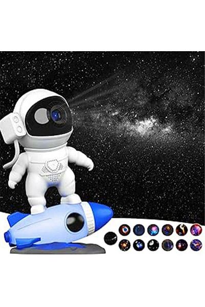 Generic Rocket, Astronaut, Starry Sky Projection Atmosphere Light, Bluetooth Sound, Smart APP