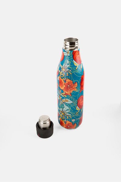 Les Artistes Paris Stainless Steel Peonies Insulated Water Bottle 500 ml, Multicolor