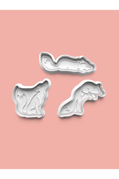 AKTASTORE Fox Figure Cookie Mold and Sugar Dough Mold Set of 3