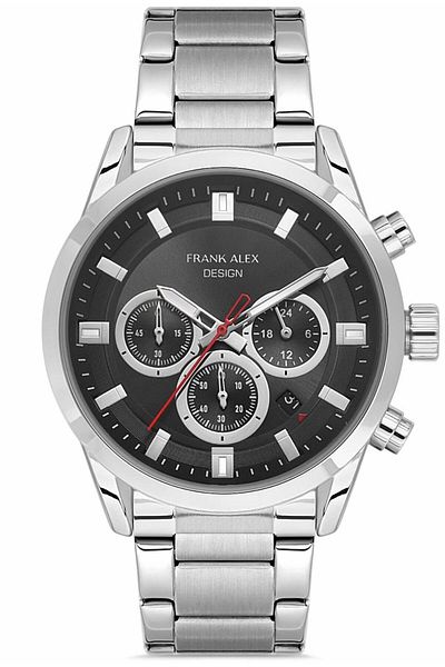 Frank Alex Fx 07240-03 Men's Wrist Watch with Calendar and Chronometer.
