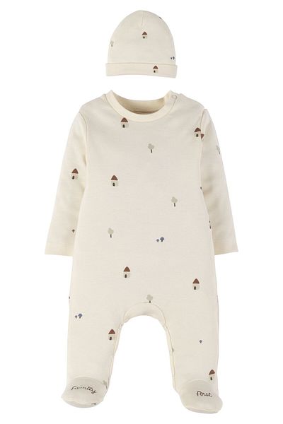İdilbaby&Mamino İdi̇lbaby&Mamino Unisex Baby Hat Jumpsuit