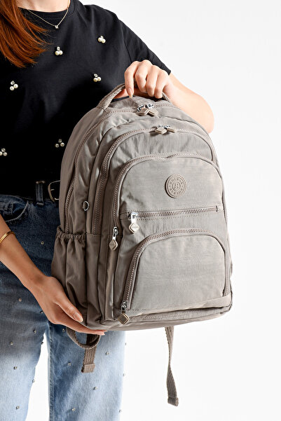 Just Polo Unisex Waterproof Imported Crinkle Fabric School Business and Travel Backpack with Laptop Compartment