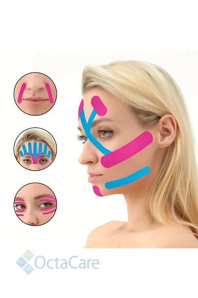 Octacare Athlete's Tape 5 Meters X 5 cm Kinesio Tape Beauty Cotton Kinesyo for Face Area Red