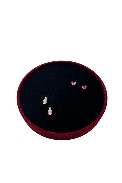 MeGass Dekor Cylinder Model Suede Fabric 20/20 cm Westerned Earring-Piercing Table