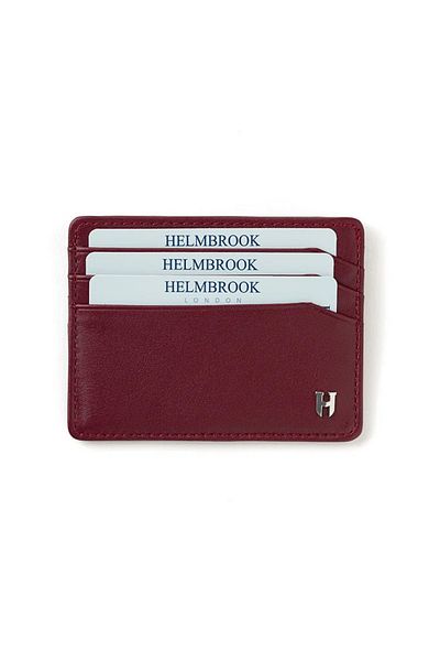 HELMBROOK Ανδρική δερμάτινη θήκη κάρτας Drew με λεπτό σχέδιο