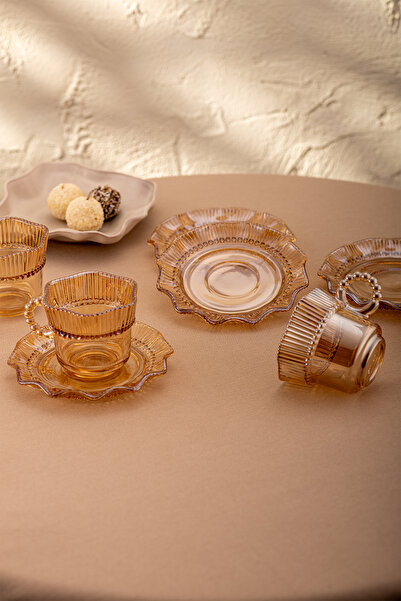 Emsan Hatrı Var Amber 80 ml 6'lı Kahve Fincanı Takımı