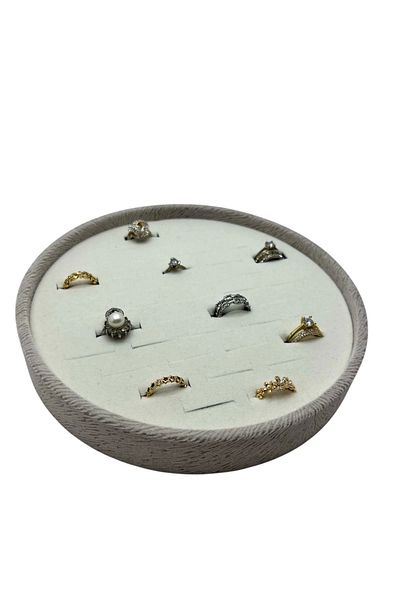 MeGass Dekor Cylinder Model Suede Fabric 20/20 cm Ring Table
