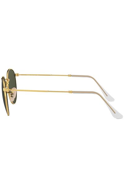 Ray-Ban Ray-Ban Round Metal RB3447 001 – Ochelari de soare, Aurii, Lentile G‑15 Verde, Mărime 50