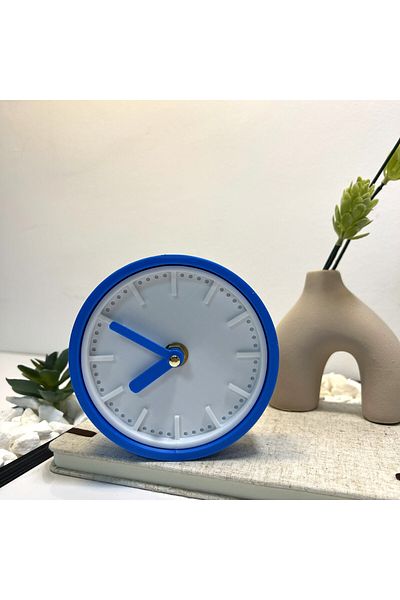 OEM Decorative clock "Spectrum", 11 cm, blue, 3D printed from PLA (Bioplastic)