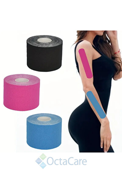 Octacare Athlete's Tape 5 Meters X 5 cm Kinesio Tape Beauty Cotton Kinesyo for Face Area Black