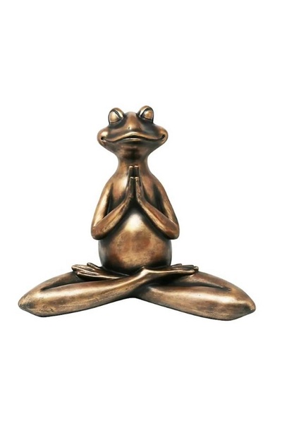 Dekoromi Dekoratif Yogacı Kurbağa Heykel Biblo 43x39 CM