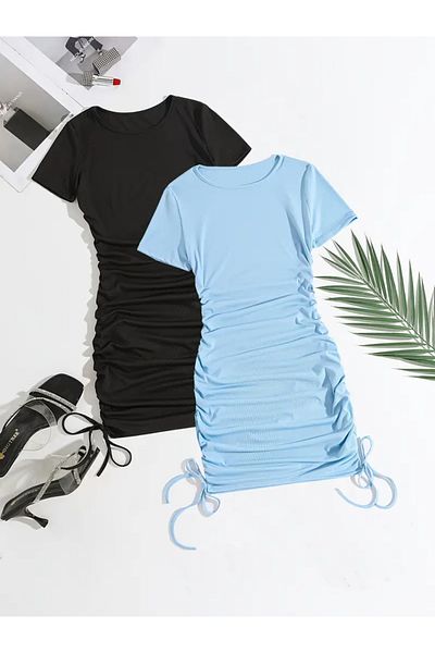 Keywest Rochie din 2 piese cu mâneci scurte