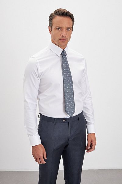 Paşahan Comfort Fit 100% Cotton Classic Collar Men's Shirt