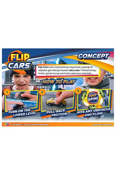 Unibon Kidz World Flip Cars - 24 Pieces