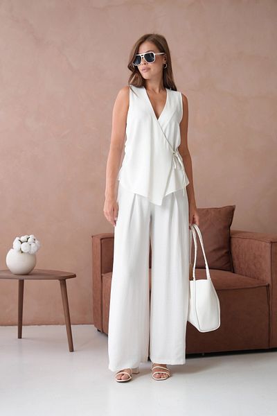 Park Karon Blouse Pants Double Linen Suit