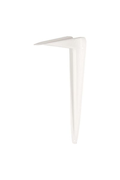 ACE 18-Gauge Wall Mount Decorative Steel Shelf Bracket White 12 x 14inch