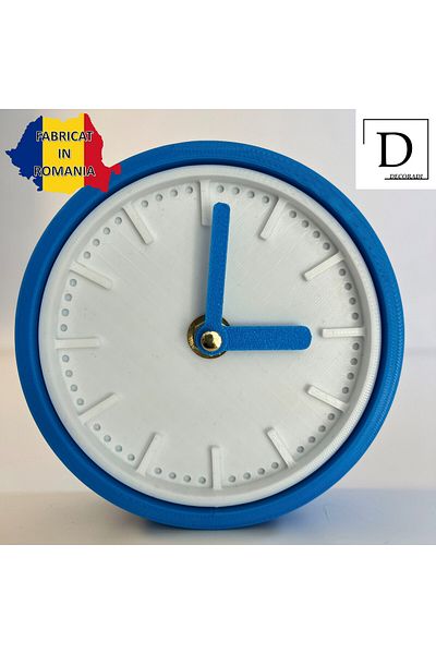 OEM Decorative clock "Spectrum", 11 cm, blue, 3D printed from PLA (Bioplastic)