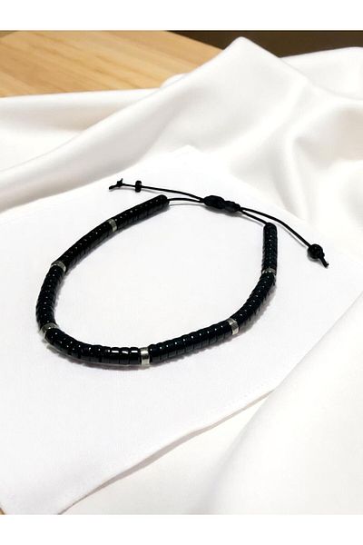 etniko Onyx Stone Bracelet |   Adjustable |   Unisex |   Natural Stone Protection and Power Energy