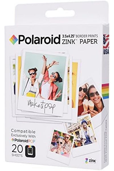Polaroid 3.5 x 4.25 inch Premium Zink Border Print Photo Paper 20 Sheets