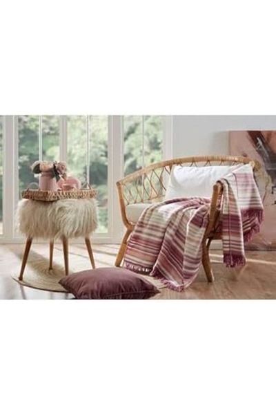STOREMAX Jvnnastore Floretta Striped Cotton Blanket 130X170 cm Trendyfr 646268