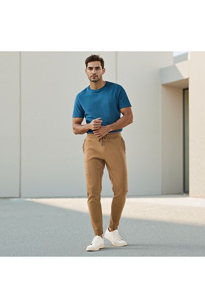 Iconic Slim Fit Joggers with Drawstring Closure and Pockets