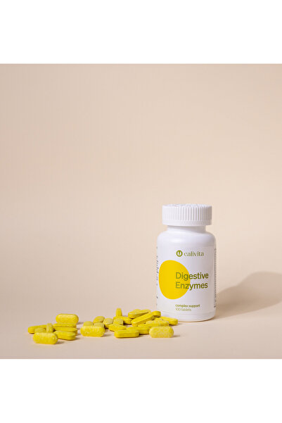 Calivita Supliment de enzime digestive Enzime digestive Suport pentru sistemul digestiv (100 de comprimate) -