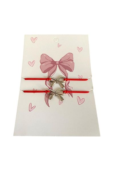 bijoux uniques Red String Bow Ribbon Friend Bracelet
