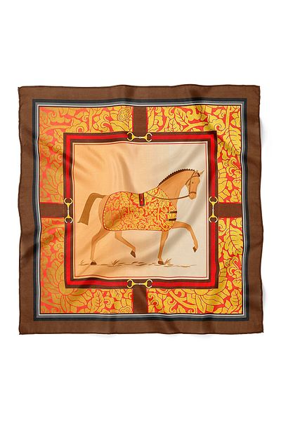 nehir eşarp Horse Pattern Scarf Bandana 50X50 cm