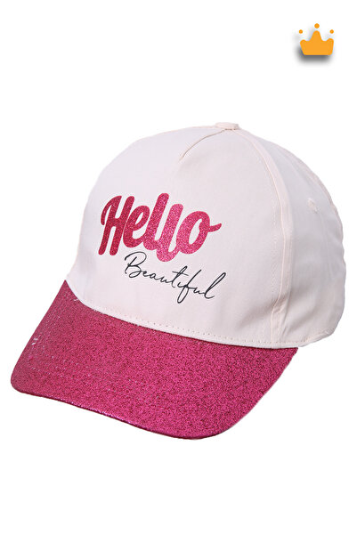 Kitti 4-8 років 52 см Дівчача регульована капелюх Hello з блискітками Бежева Y820002
