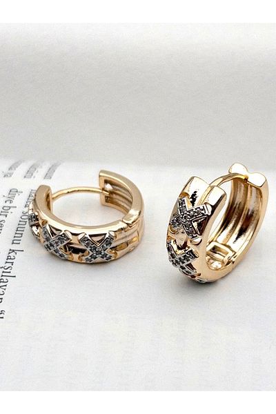 Siya Silver Zircon Stone Steel Xoxo Earrings