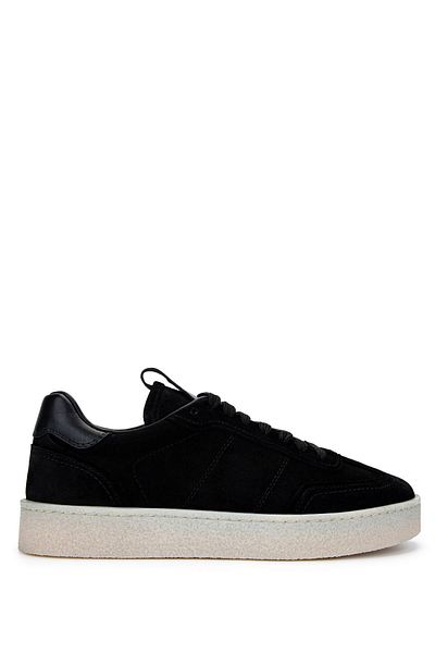 Tamer Tanca Men's Genuine Leather Black Suede Sneakers & Sports Shoes