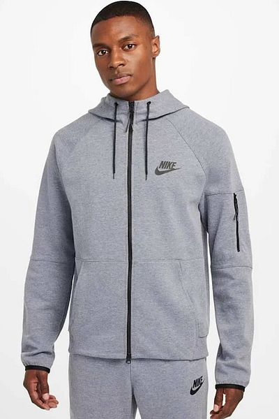 Nike Îmbrăcăminte sport Hanorac cu glugă cu fermoar complet din fleece Hanorac unisex Albastru Gri