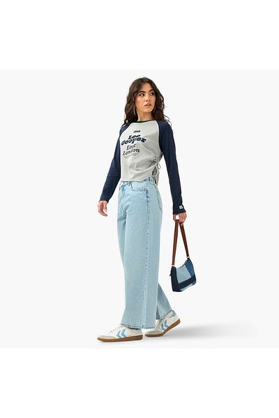 Lee Cooper Printed T-shirt with Raglan Sleeves