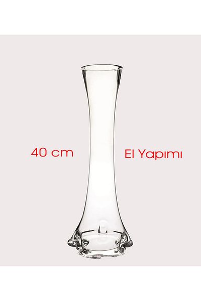 Ebruli hediyelik Χειροποίητο Βάζο Πόδι Ελέφαντα Γυάλινο Βάζο 40cm Λεπτό Βάζο Διαφανές Άχρωμο