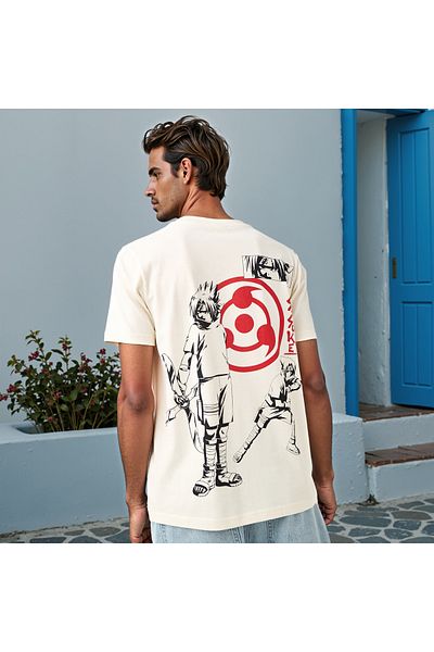 FAV Kakashi Print Crew Neck T-shirt