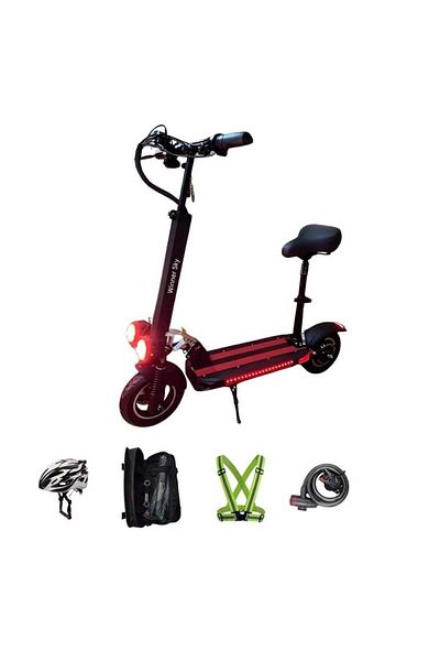 Winner sky Electric Scooter E10 with 1000W Motor, Full Foldability, 48V 13Ah Battery, Anti-Theft Rem
