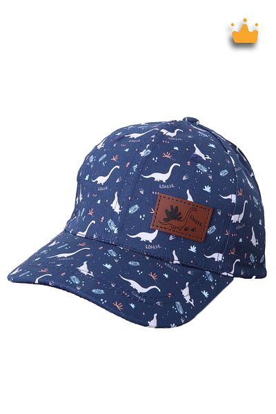 Kitti 4-8 Years 52cm Boy Summer Patterned Adjustable Hat Cap Navy Blue Y2321001