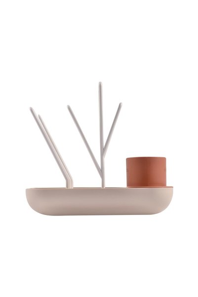 Beaba Forest Baby Bottle Drying Stand, Terracotta/Clay