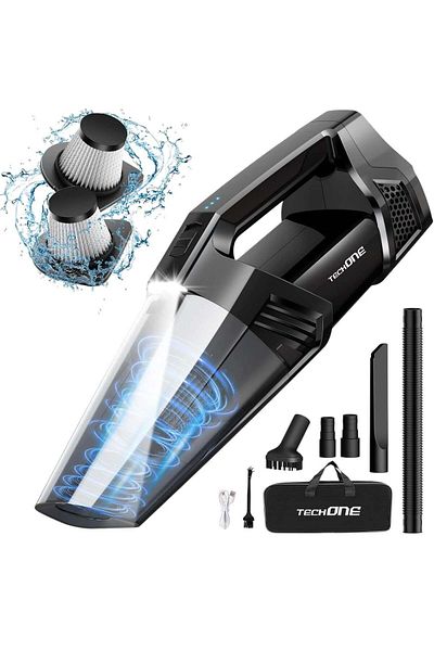 Techone Aspirator de mână fără fir DustJet Pro, negru