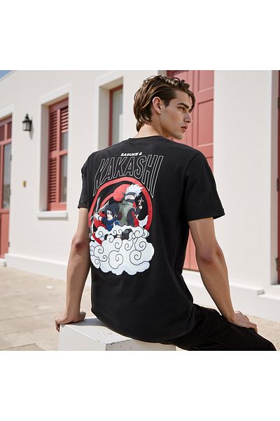 FAV Kakashi Print Crew Neck T-shirt