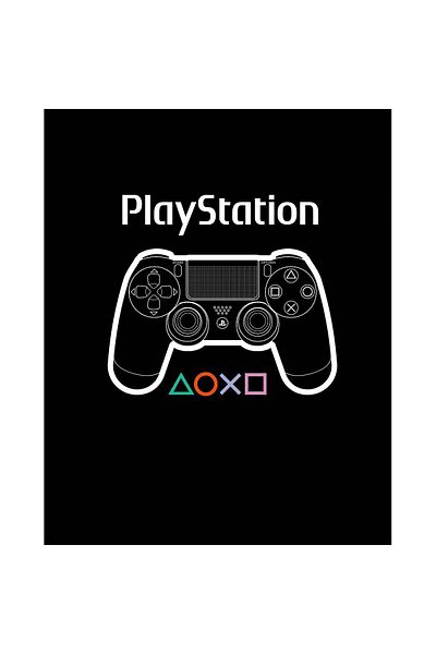 Z zepplin Playstation Gamepad Text Large Back Patch Patch