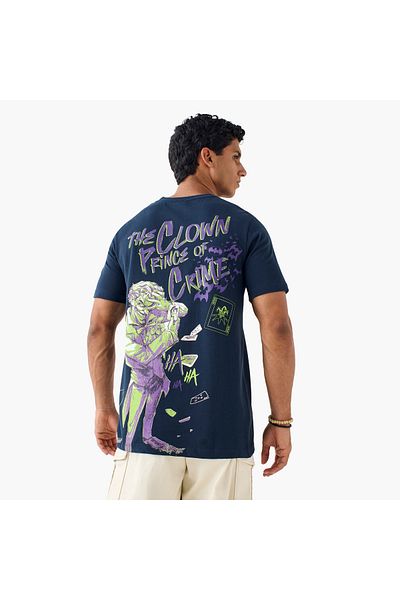 FAV The Joker Print T-shirt with Crew Neck and Short Sleeves