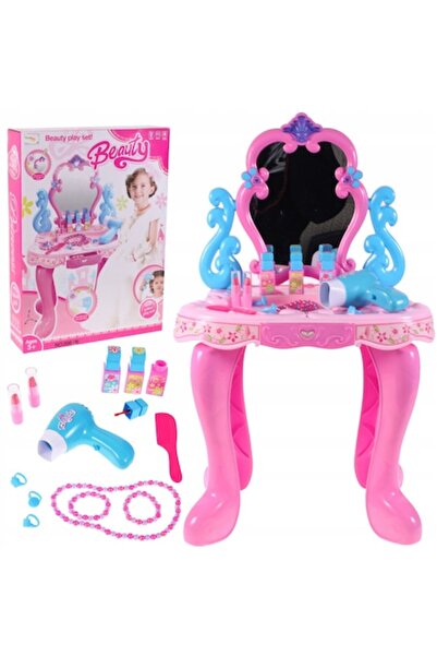 ideal STORE Masă de machiaj pentru fete cu oglindă rotativă, muzică și lumini